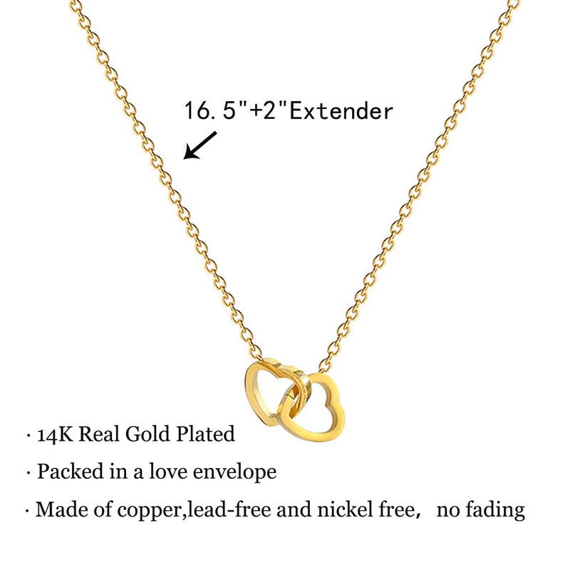 Baydurcan Sisters Gifts from Sister Sister Necklace for Women(Double Ring) - Image 2